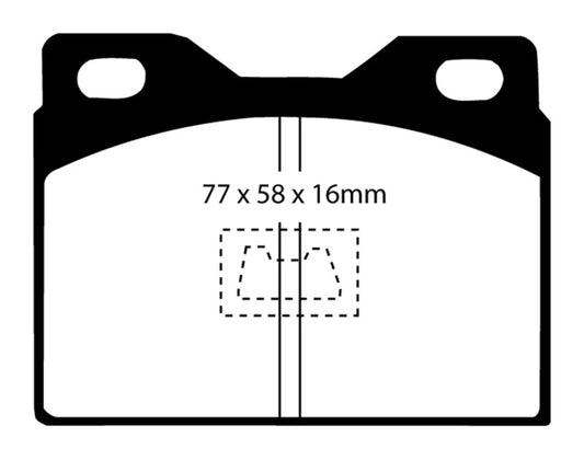 EBC 76-85 Porsche 924 2.0 Yellowstuff Front Brake Pads