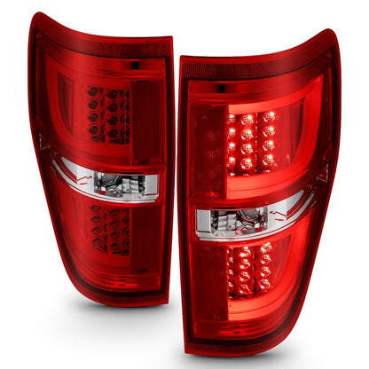 ANZO 2009-2013 Ford F-150 LED Taillights Red/Clear