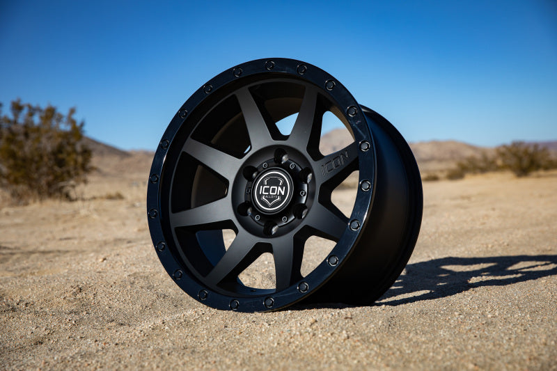 ICON Rebound 17x8.5 6x135 6mm Offset 5in BS 87.1mm Bore Double Black Wheel