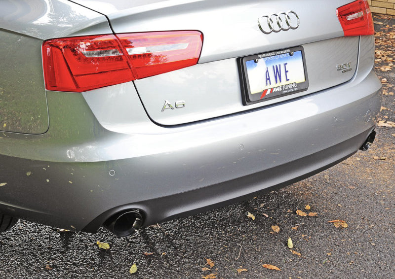 AWE Tuning Audi C7 A6 3.0T Touring Edition Exhaust - Dual Outlet Diamond Black Tips