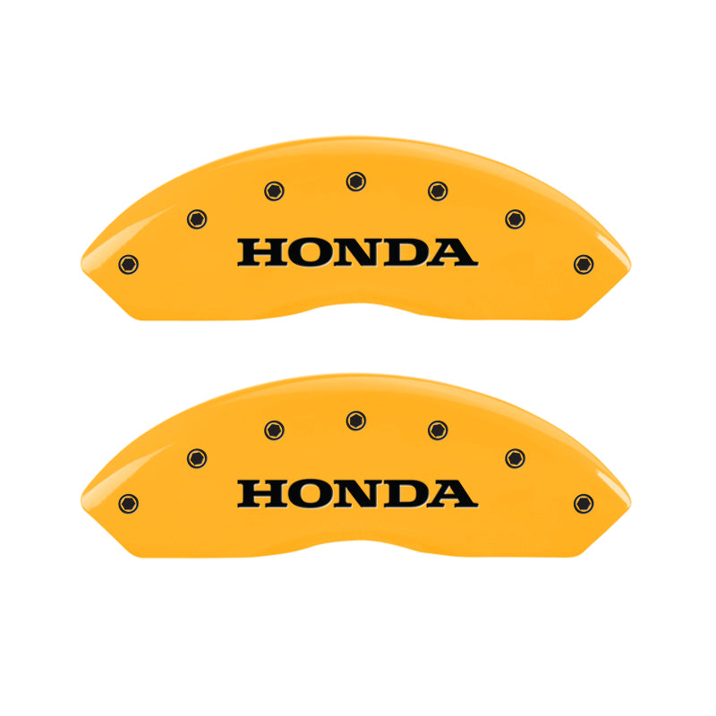 MGP 4 Caliper Covers Engraved Front Honda Rear H Logo Yellow Finish Black Char 2010 Honda Crosstour