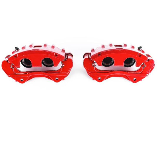 Power Stop 06-07 Cadillac CTS Front Red Calipers w/Brackets - Pair