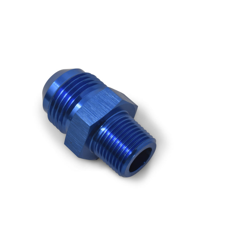 Russell Performance -16 AN to 1in NPT Straight Flare to Pipe (Blue)