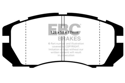 EBC 95-96 Subaru Impreza 2.2 Greenstuff Front Brake Pads