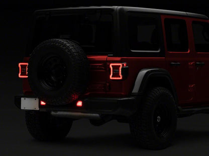 Raxiom 18-23 Jeep Wrangler JL Moab Rubicon Sahara Axial LED Rear Bumper Reflector Lights- Clear