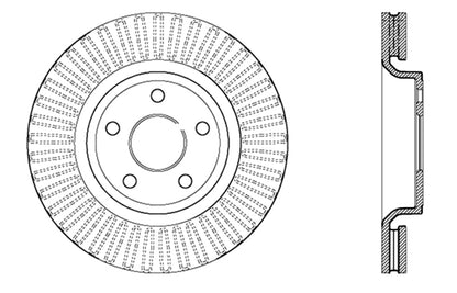 StopTech Drilled Sport Brake Rotor 11-17 Jeep Grand Cherokee (Exluding SRT8)