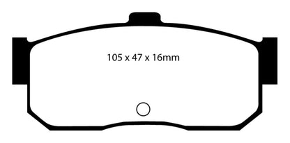 EBC 91-97 Infiniti G20 2.0 Yellowstuff Rear Brake Pads