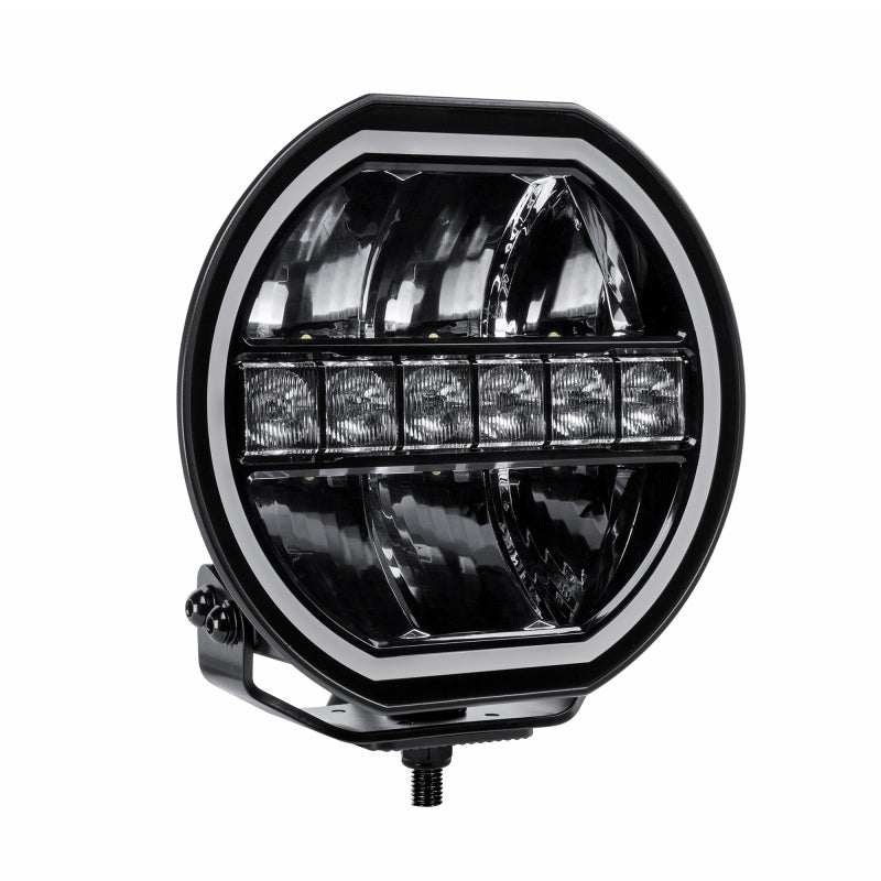 Go Rhino Xplor Blackout Series Maxline LED Hi/Low Beam w/Multi DRL (Surface Mount) 9in. - Blk