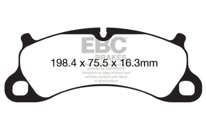 EBC 12-15 Porsche 911 (991) Carrera S 3.8L (Cast Iron Rotor Only) Bluestuff Front Brake Pads