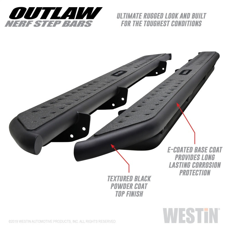 Westin 14-18 Chevrolet/GMC Silv/Seirra 1500 Double Cab Outlaw Nerf Step Bars