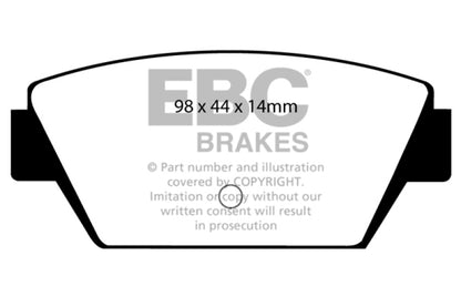 EBC 93-94 Eagle Talon 1.8 Yellowstuff Rear Brake Pads