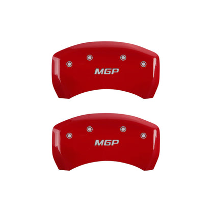 MGP 4 Caliper Covers Engraved Front & Rear MGP Red Finish Silver Char 2016 Mercedes-Benz GLE550E