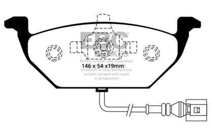 EBC 00-05 Volkswagen Beetle 2.0 Greenstuff Front Brake Pads