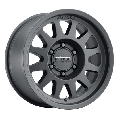 Method MR704 17x8.5 0mm Offset 5x150 110.5mm CB Matte Black Wheel