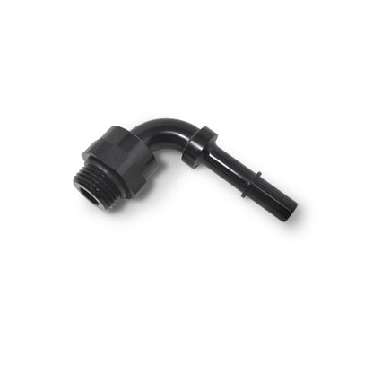 Russell Performance Adapter Fitting 3/8in SAE Quick Disconnect 90 DEG - Blk