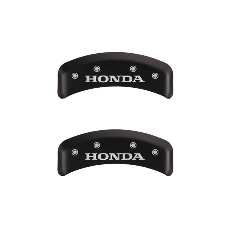 MGP 4 Caliper Covers Engraved Front & Rear Honda Red finish silver ch