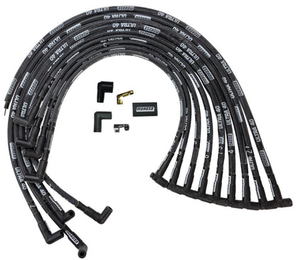 Moroso Ford 289-302 Ignition Wire Set - Ultra 40 - Unsleeved - HEI - Under Header - Black