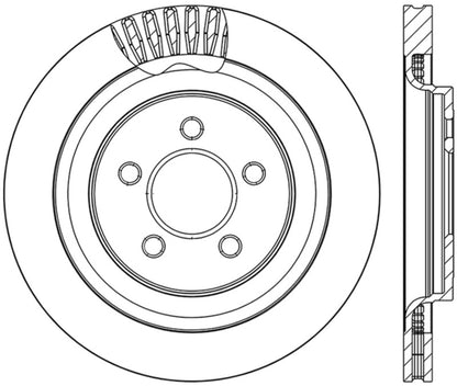 StopTech Cross Drilled Sport Brake Rotor - 2015 Ford Mustang - Rear Left