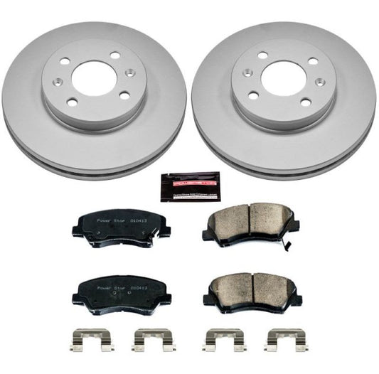 Power Stop 12-18 Hyundai Accent Front Z17 Evolution Geomet Coated Brake Kit