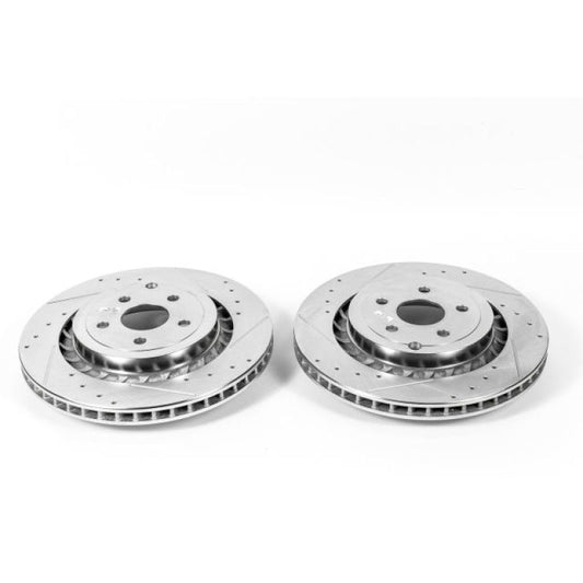 Power Stop 15-17 Chevrolet SS Rear Evolution Drilled & Slotted Rotors - Pair
