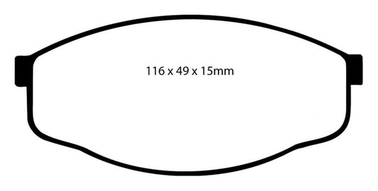 EBC 84-93 Toyota Pick-Up 1/2 Ton 2WD Greenstuff Front Brake Pads