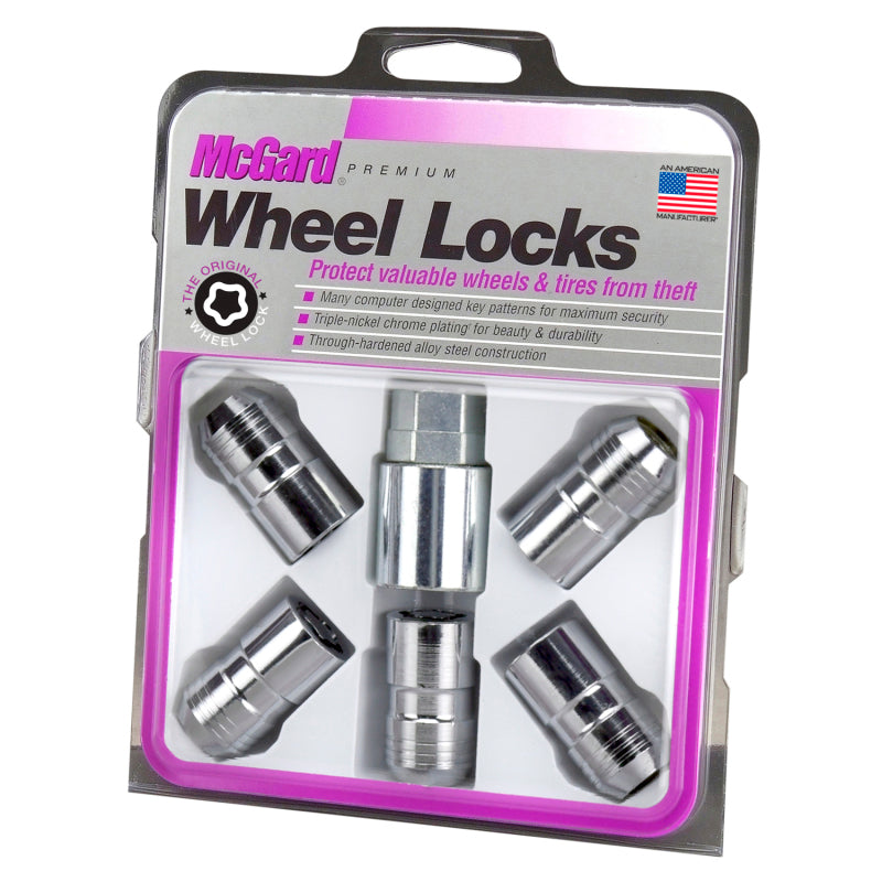 McGard Wheel Lock Nut Set - 5pk. (Cone Seat) M14X1.5 / 22mm Hex / 1.639in OAL - Chrome