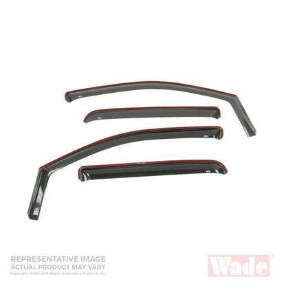 Westin 2007-2018 Toyota Tundra Double Cab In-Channel Wind Deflector 4pc - Smoke