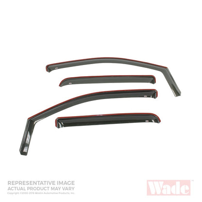 Westin 2004-2006 Toyota Tundra Double Cab Wade In-Channel Wind Deflector 4pc - Smoke