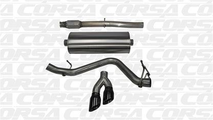 Corsa 14 GMC Sierra/Chevy Silv 1500 Crew Cab/Short Bed 5.3L V8 Black Sport Single Side CB Exhaust