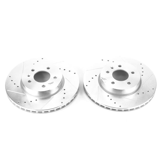 Power Stop 13-18 Cadillac ATS Front Evolution Drilled & Slotted Rotors - Pair