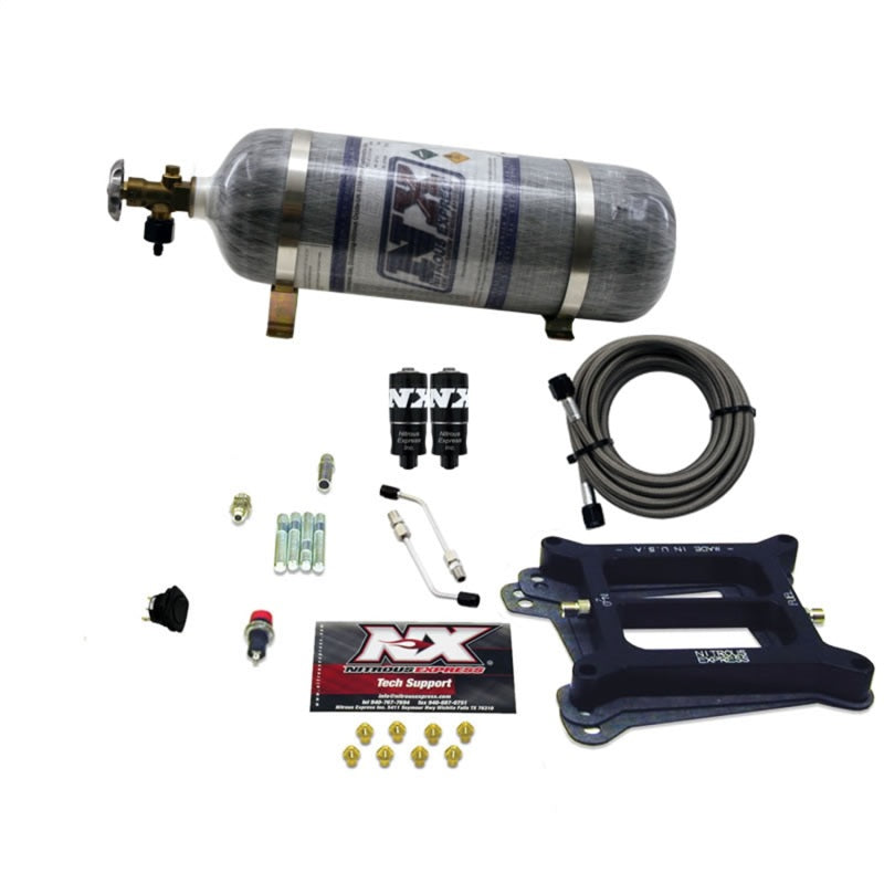 Nitrous Express 4150 Hitman 4-BBL Nitrous Kit (100-200HP) w/Composite Bottle