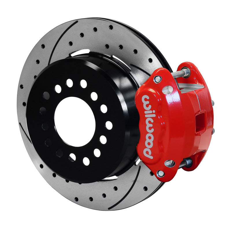 Wilwood D154 P/S P-B Kit Drilled-Red New Big Ford 2.50in Off Front Mount