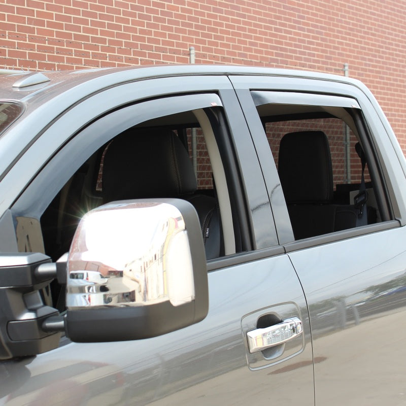 Westin 2016-2018 Nissan Titan XD/Titan Wade In-Channel Wind Deflector 4pc - Smoke