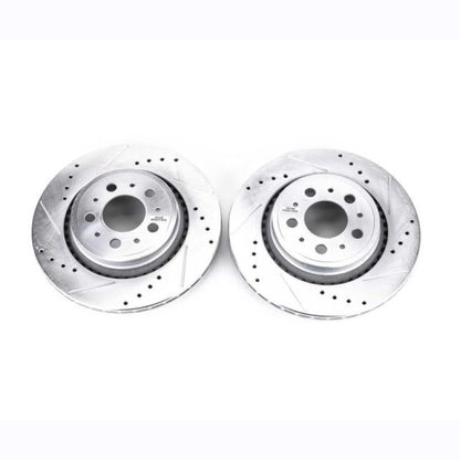 Power Stop 03-14 Volvo XC90 Rear Evolution Drilled & Slotted Rotors - Pair