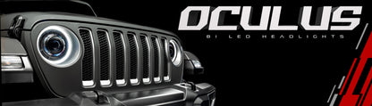 Oracle Jeep Wrangler JL Oculus Bi-LED Projector Headlights- Graphite Metallic - 5500K SEE WARRANTY