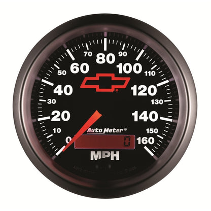 Autometer Speedometer 3-3/8in, 0-160 MPH, Elec. Programmable - Bowtie Black