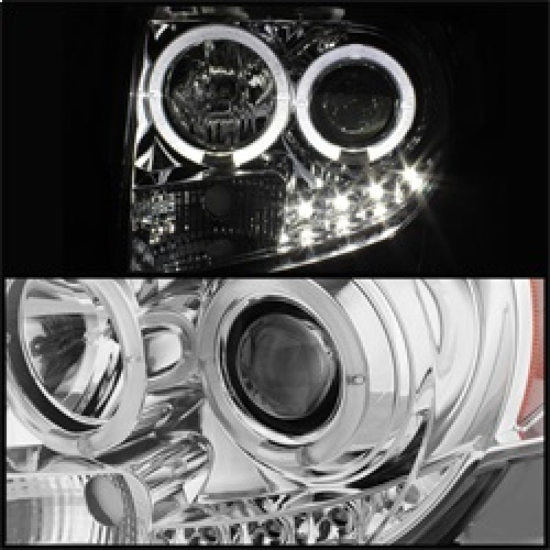 Spyder Ford Escape 08-12 Projector Headlights Halogen Model Only - DRL Chrome PRO-YD-FES08-DRL-C