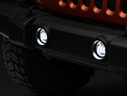 Raxiom 07-23 Jeep Wrangler JK & JL Axial Series Halo LED Fog Lights- Amber