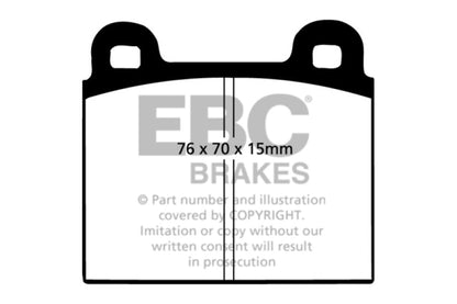 EBC 69-75 Ferrari 246 Dino 2.4 Yellowstuff Front Brake Pads