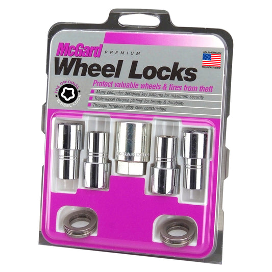 McGard Wheel Lock Nut Set - 4pk. (Long Shank Seat) 1/2-20 / 13/16 Hex / 1.75in. Length - Chrome