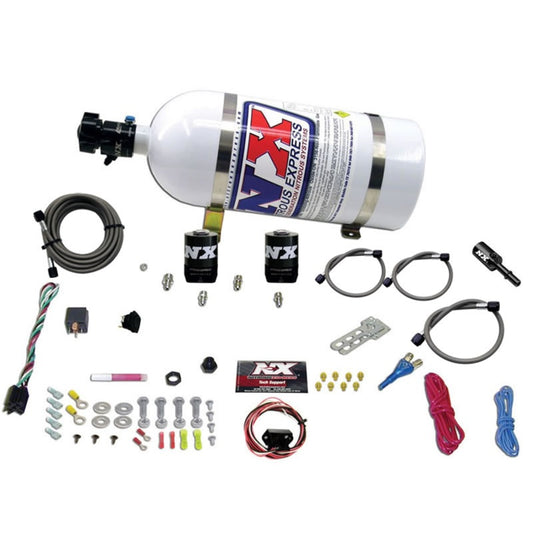 Nitrous Express 11-15 Ford Mustang GT 5.0L Coyote Single Nozzle Nitrous Kit (35-150HP) w/10lb Bottle