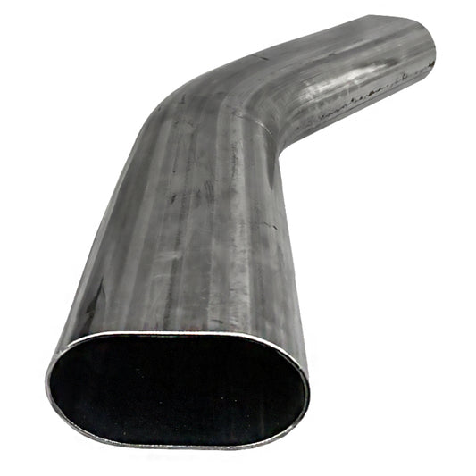 Granatelli 3in Oval Stainless Steel Horizontal 45 Deg Bend 4.5in Bend Radius Tubing