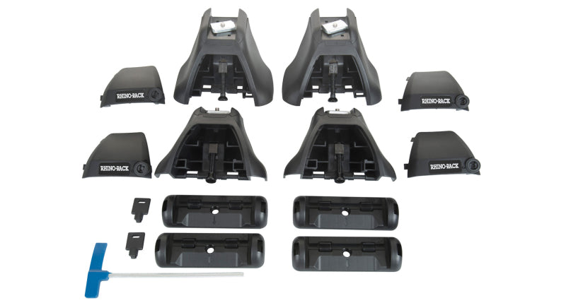 Rhino-Rack 18-19 Chevrolet Silverado 1500 4 Door Pick Up Heavy Duty 2500 2 Bar Roof Rack - Black