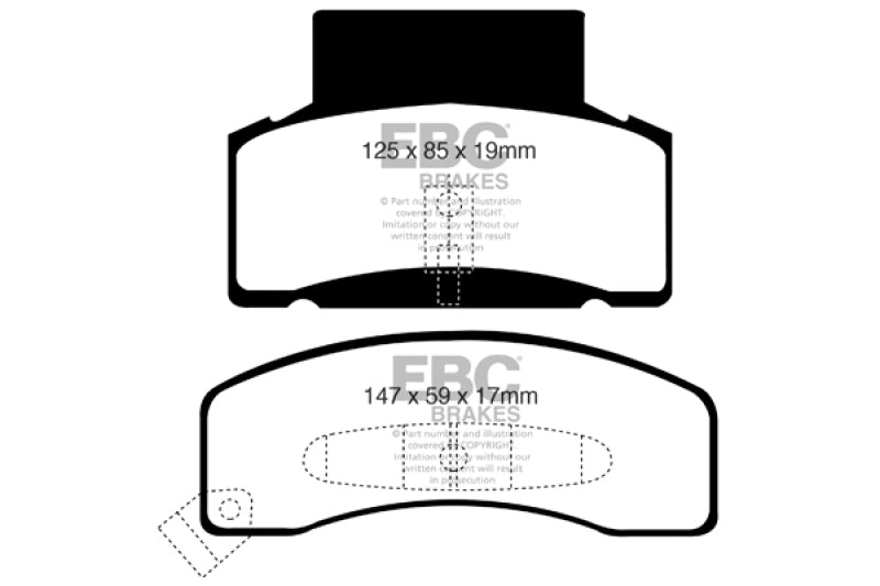 EBC 92-99 Chevrolet C30 DRW Greenstuff Front Brake Pads