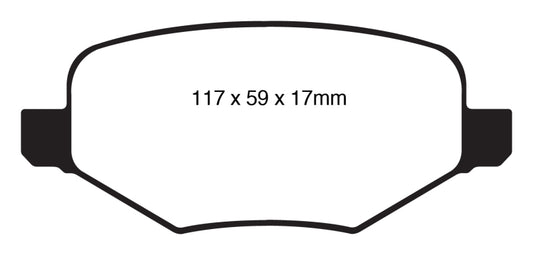 EBC 11-14 Ford Edge 2.0 Turbo Yellowstuff Rear Brake Pads