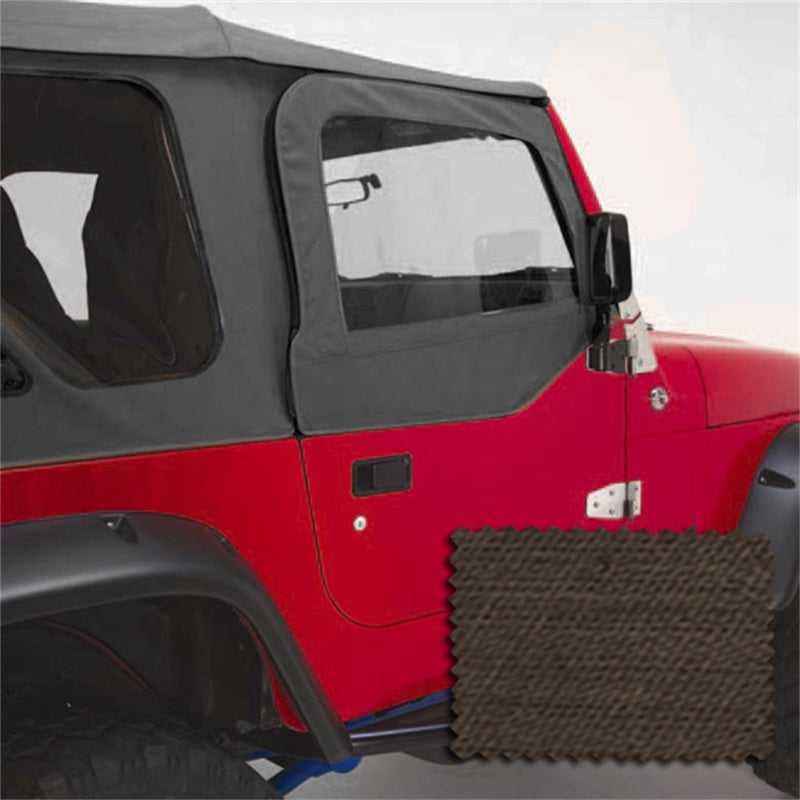 Rugged Ridge Upper Soft Door Kit Khaki Denim 97-06 Jeep Wrangler