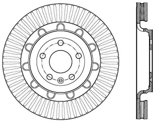 StopTech 17 Ford Flex/ 17 Ford Explorer w/ Heavy Duty Brakes Front Left Slotted Rotor