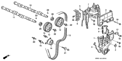 Honda - B-Series Lower Outer Timing Cover Inter Seal Gasket