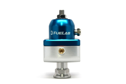 Fuelab 555 High Pressure Adjustable FPR Blocking 25-65 PSI (1) -8AN In (2) -8AN Out - Blue