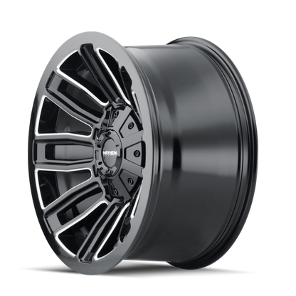 Mayhem 8108 Decoy 20x10 / 5x139.7 BP / -19mm Offset / 110mm Hub Black w/ Milled Spokes Wheel